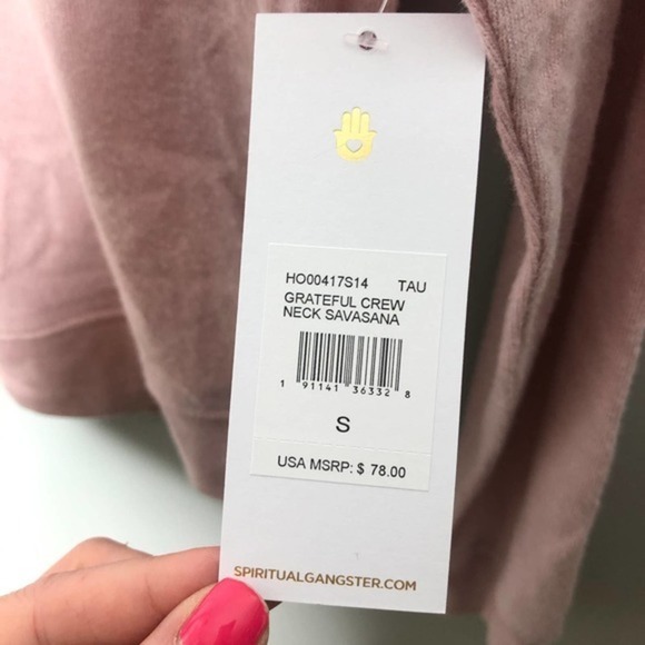NWT Spiritual Gangster Grateful pink sweatshirt - Picture 6 of 8